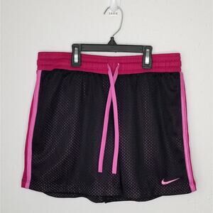 Nike Dri Fit Black/Pink Running Athletic Mesh Shorts Size S